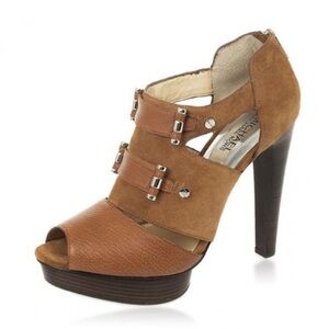 MICHAEL KORS Gibson leather platform heels